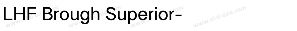 LHF Brough Superior字体转换